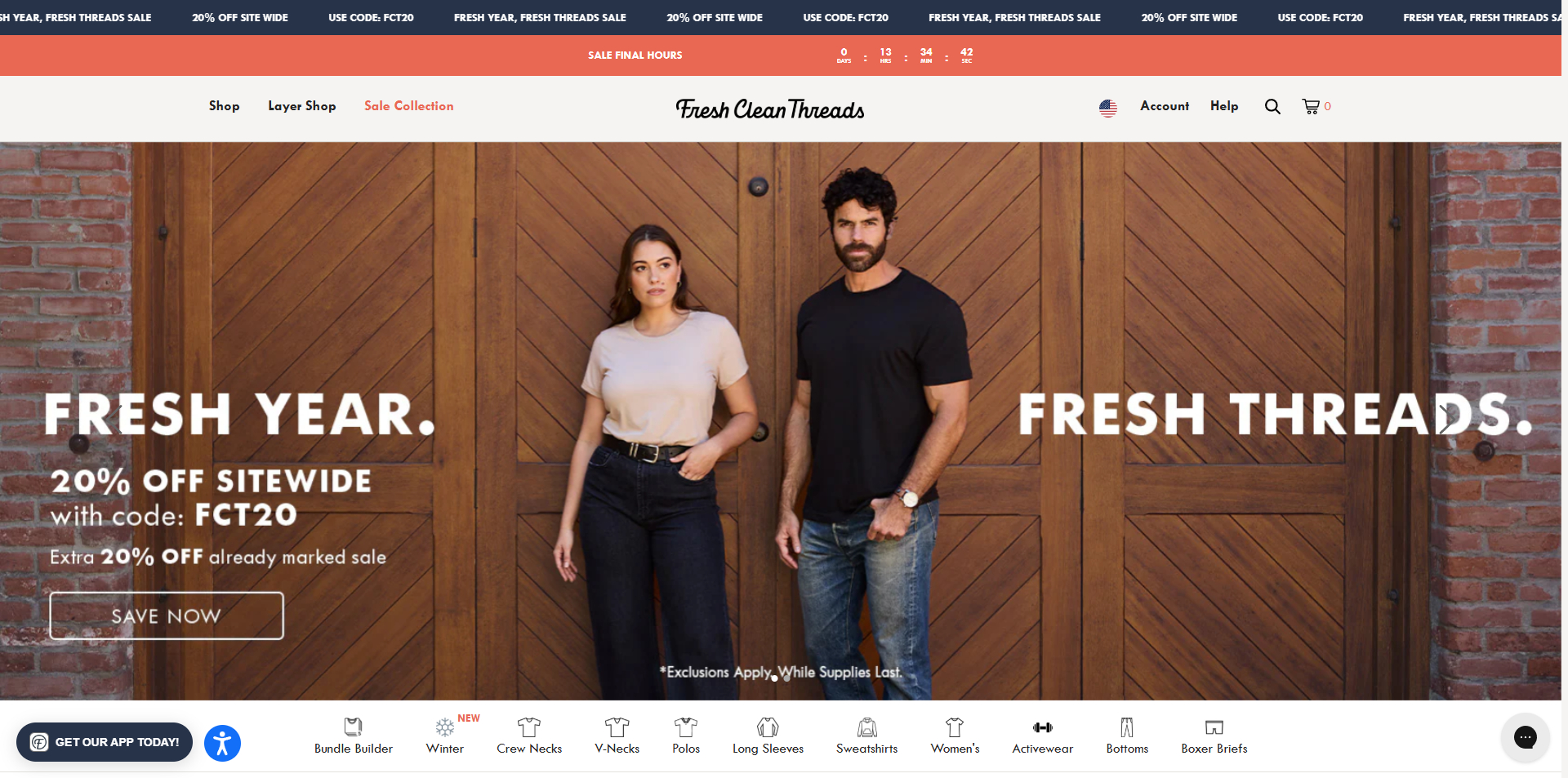 Fresh Clean Threads discount code